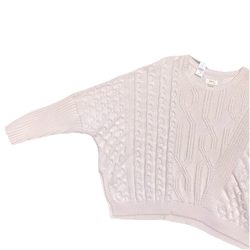 Anthropologie Maeve Oversized Cable Sweater Size XL Preppy Fisherman Academia - Picture 11 of 16